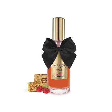 Rozgrzewajacy żel intymny LIGHT MY FIRE - Wild Strawberry Warming Oil