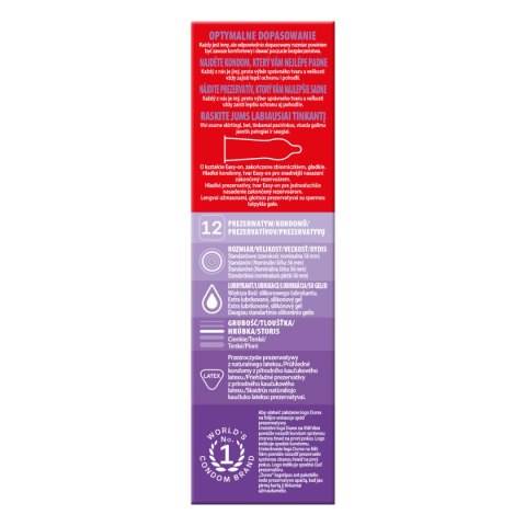 Durex Elite 12 szt. – Ultracienkie prezerwatywy z dodatkowym nawilżeniem
