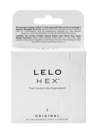 LELO HEX Original 3 szt. – Prezerwatywy cienkie i wytrzymałe