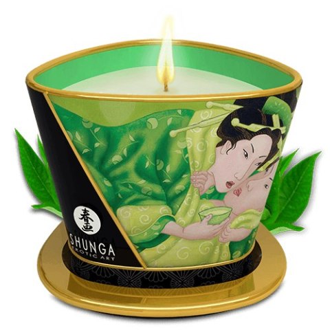 Świeca do masażu  Shunga - Green Tea Massage Candle 170 ml