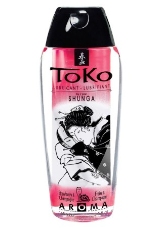 Lubrykant na bazie wody Shunga - Toko Lubricant Strawberry 165 ml