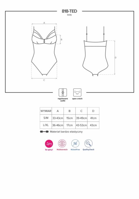 Body czarne L/XL 818-TED-1