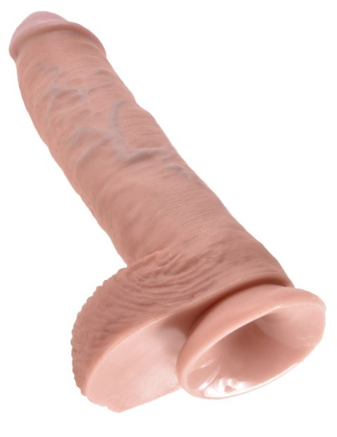 Dildo King Cock 10" Cock with Balls Flesh