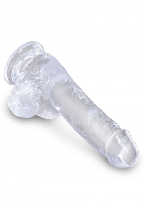 Dildo King Cock 6 Inch Cock with Balls Transparant