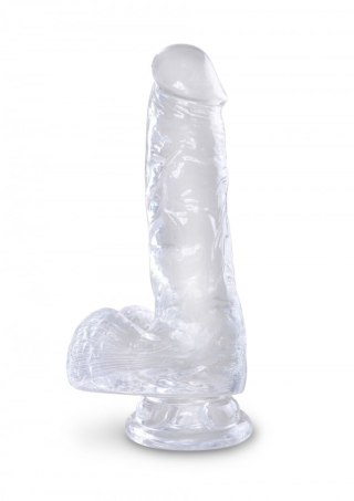 Dildo King Cock 6 Inch Cock with Balls Transparant