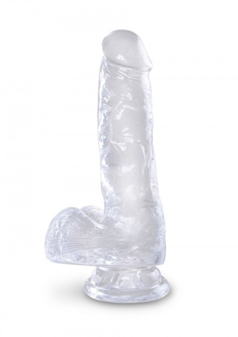 Dildo King Cock 6 Inch Cock with Balls Transparant