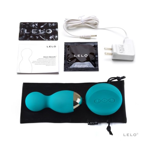 LELO Hula Beads – zestaw zawierający kulki, zdalny pilot, ładowarkę USB, satynowe etui i instrukcję obsługi