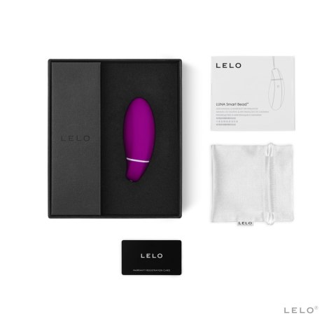 LELO Luna Smart Bead – luksusowe opakowanie zawierające jajeczko, instrukcję obsługi oraz satynowe etui
