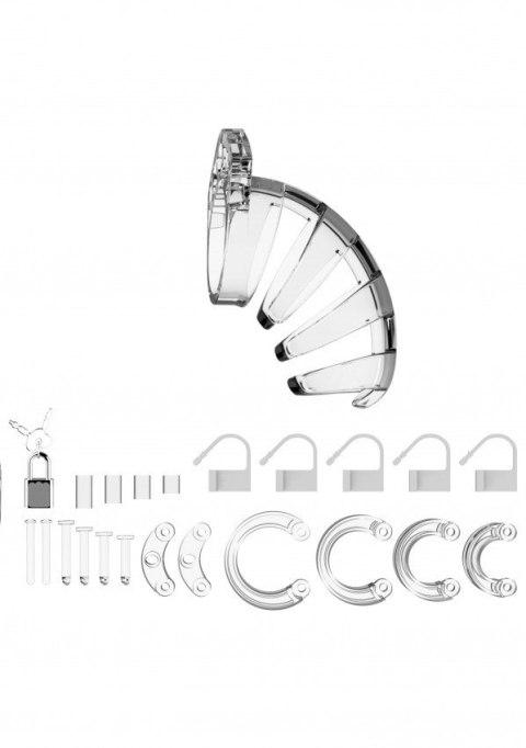 Pas cnoty Model 02 - Chastity - 3.5" - Cock Cage - Transparent Klatka erekcyjna