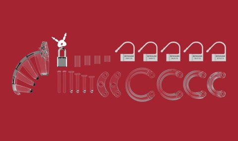 Pas cnoty Model 02 - Chastity - 3.5" - Cock Cage - Transparent Klatka erekcyjna