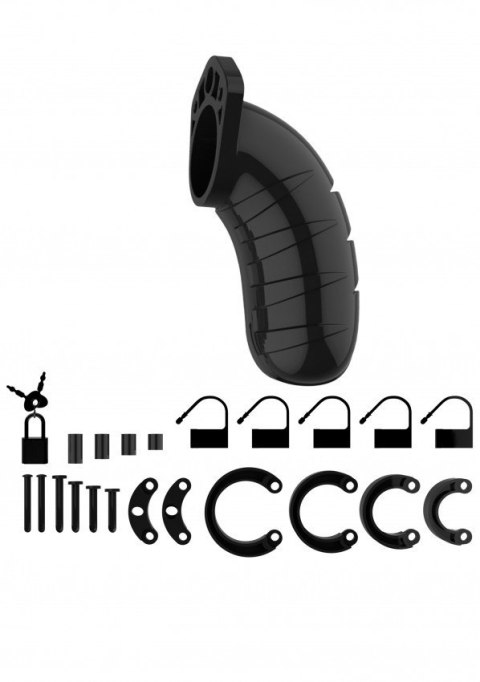 Pas cnoty Model 04 - Chastity - 4.5" - Cock Cage - Black Klatka erekcyjna