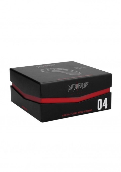 Pas cnoty Model 04 - Chastity - 4.5" - Cock Cage - Black Klatka erekcyjna