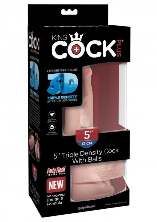 Dildo King Cock Plus 5" Triple Density Cock with Balls