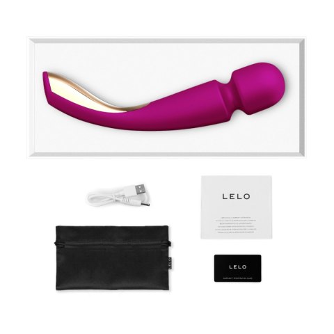 LELO Smart Wand 2 Large – pełny zestaw z ładowarką USB i satynowym pokrowcem