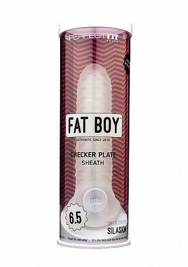Nakładka na penisa Perfect Fit Fat Boy Checker Box Sheath Clear 6,5"