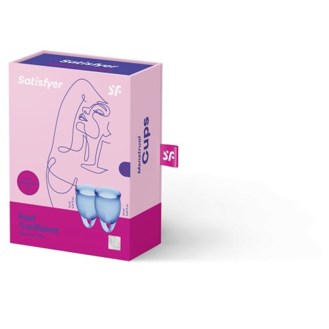 Feel Confident Menstrual Cup Set – zestaw kubeczków menstruacyjnych (15 ml i 20 ml, Dark Blue)