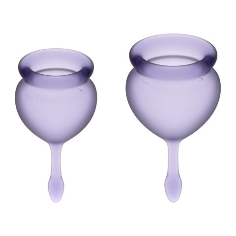 Feel Good Menstrual Cup Set – kubeczki menstruacyjne wielorazowe, 15 ml i 20 ml, Lila