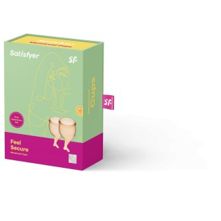 Feel Secure Menstrual Cup Set – zestaw kubeczków menstruacyjnych (15 ml i 20 ml, Orange)