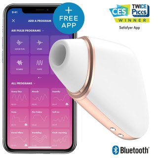Stymulator łechtaczki Love Triangle White incl. Bluetooth and App