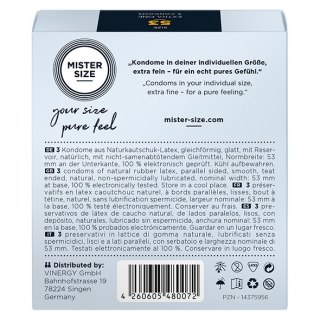 Prezerwatywy Mister.Size Condoms 53 mm 3szt