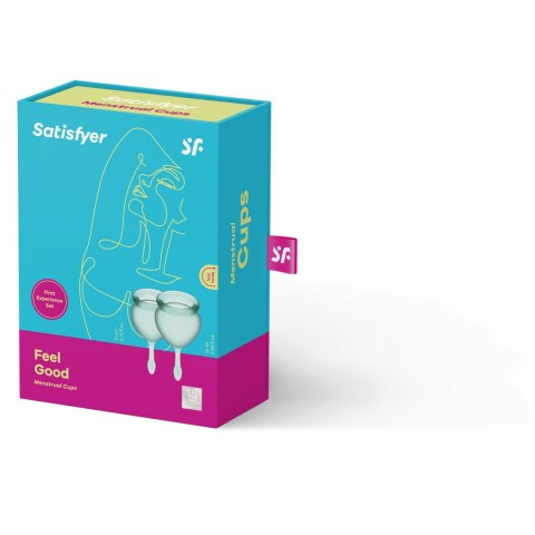 Satisfyer Feel Good Menstrual Cup Set – zestaw kubeczków menstruacyjnych (15 ml i 20 ml, Dark Green)