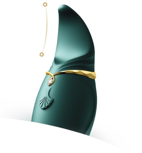 Stymulator łechtaczki Zalo Hero Jewel Green