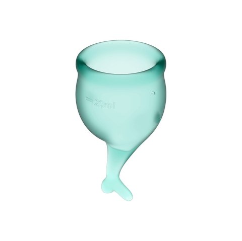Satisfyer Feel Secure Menstrual Cup Set – zestaw kubeczków menstruacyjnych (15 ml i 20 ml, Dark Green)