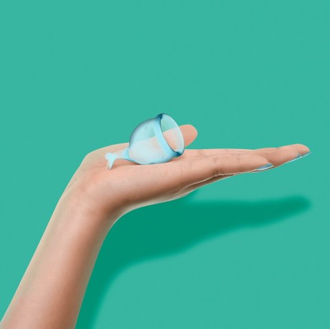Satisfyer Feel Secure Menstrual Cup Set – zestaw kubeczków menstruacyjnych (15 ml i 20 ml, Light Blue)