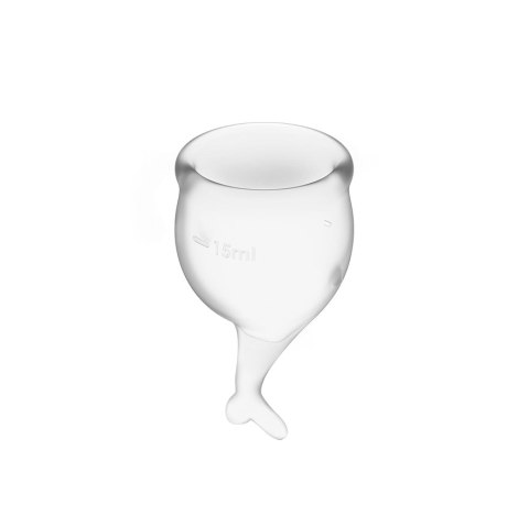 Satisfyer Feel Secure Menstrual Cup Set – zestaw kubeczków menstruacyjnych (15 ml i 20 ml, Transparent)