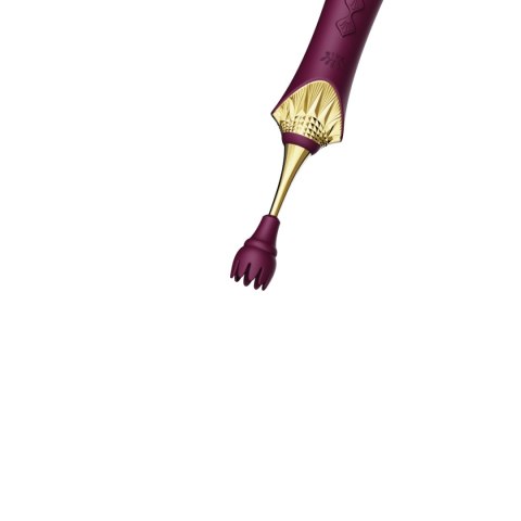Wibrator wyposażony w trzy różne końcówki Zalo Bess 2 Velvet Purple