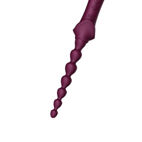Wibrator wyposażony w trzy różne końcówki Zalo Bess 2 Velvet Purple