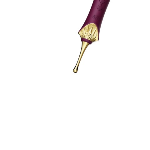 Wibrator wyposażony w trzy różne końcówki Zalo Bess 2 Velvet Purple