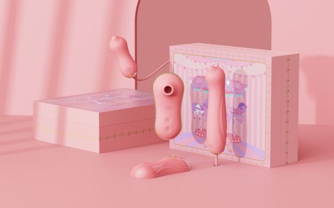 Zestaw Stymulator łechtaczki i dwa wibratory Zalo Unicorn Set Strawberry