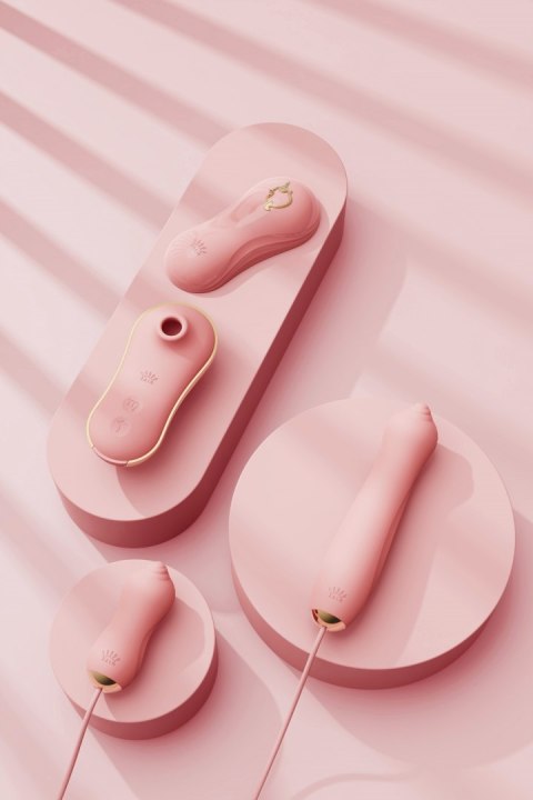 Zestaw Stymulator łechtaczki i dwa wibratory Zalo Unicorn Set Strawberry