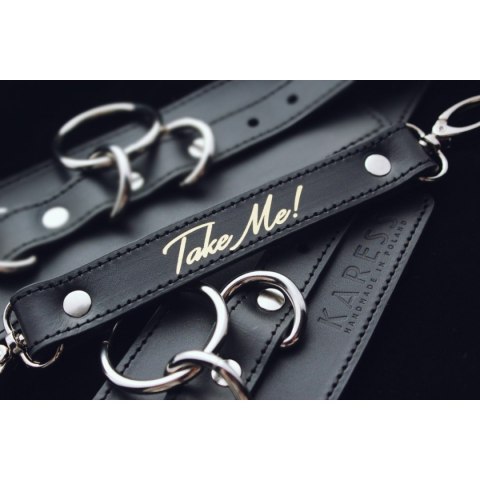 Kajdanki skórzane Karess Megan czarne