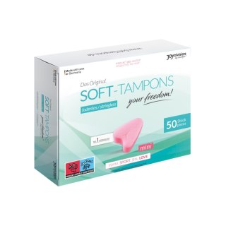 JoyDivision Soft-Tampons Mini – tampony do seksu, basenu i aktywności fizycznej (50 szt.)
