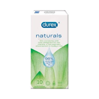 Durex Naturals 10 szt. – Cienkie prezerwatywy z naturalnym lubrykantem