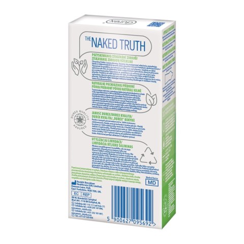 Durex Naturals 10 szt. – Cienkie prezerwatywy z naturalnym lubrykantem