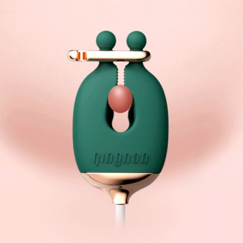 Wibrujące Klamerki Na Sutki Wraz z Obrożą i Smyczką. Qingnan