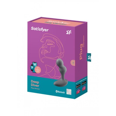 Wibrator analny Satisfyer Deep Diver Connect App grey