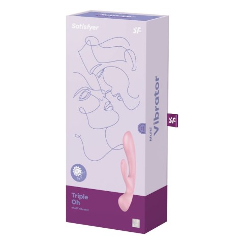 Wibrator masażer króliczek Satisfyer Triple Oh Pink