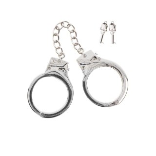Taboom Silver Plated BDSM Handcuffs - kajdanki na nadgarstki, srebrne