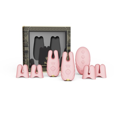 Wibrujące Zaciski na Sutki Zalo Nave Coral Pink