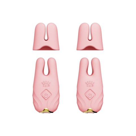 Wibrujące Zaciski na Sutki Zalo Nave Coral Pink