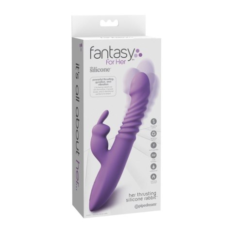 Wibrator silikonowy króliczek Fantasy for Her Her Thrusting Silicone Rabbit