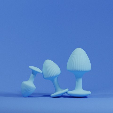 Zestaw trzech korków analnych Upko "The Mushroom" Butt Plugs Three-piece Set