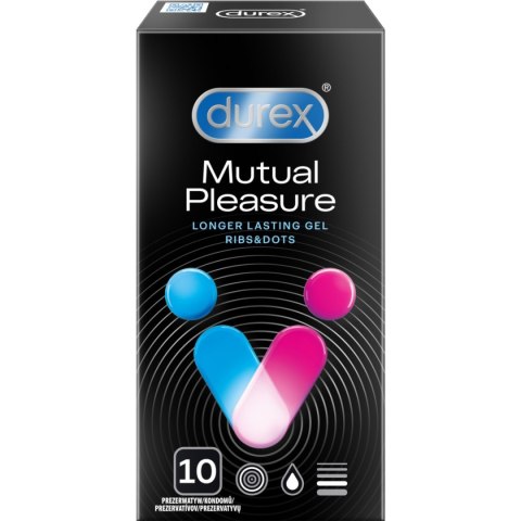Durex Mutual Pleasure 10 szt. – Prezerwatywy z benzokainą i prążkami, dla obojga partnerów
