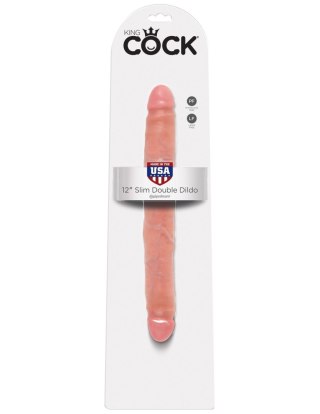 Dildo King Cock 12" Slim Double Dildo Flesh