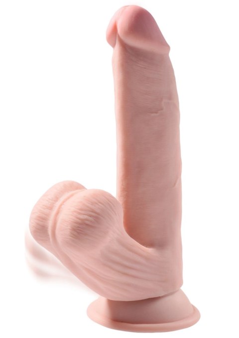 Dildo King Cock 3D Cock Swinging Balls 8 Inch