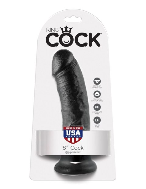 Dildo King Cock 8" Cock Black